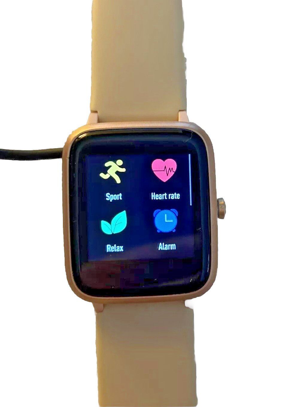 DO Sports Smart Watch ID205L Pink Dial White Band New Open Box
