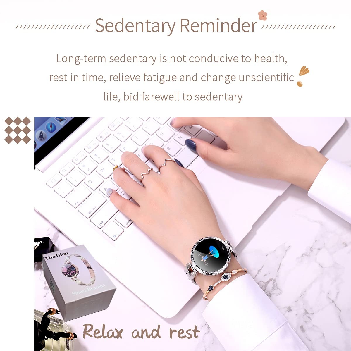 for Women for Android/iOS Phones. and Fitness Tracker with Heart Rate Bluetoo…