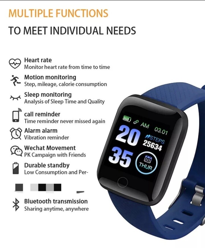Foloy mens Watch 116plus large screen bluetooth transmission Smart All in one