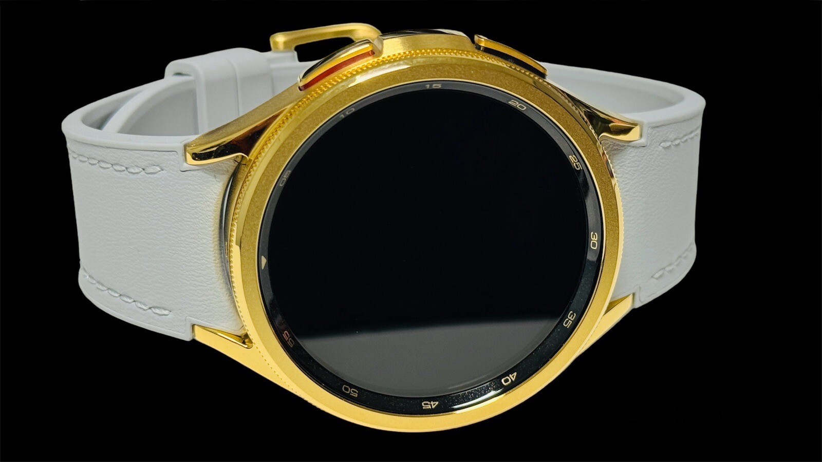 Samsung Galaxy Watch 6 43mm Custom 24k With A Samsung Fabric Band Gold Buckle