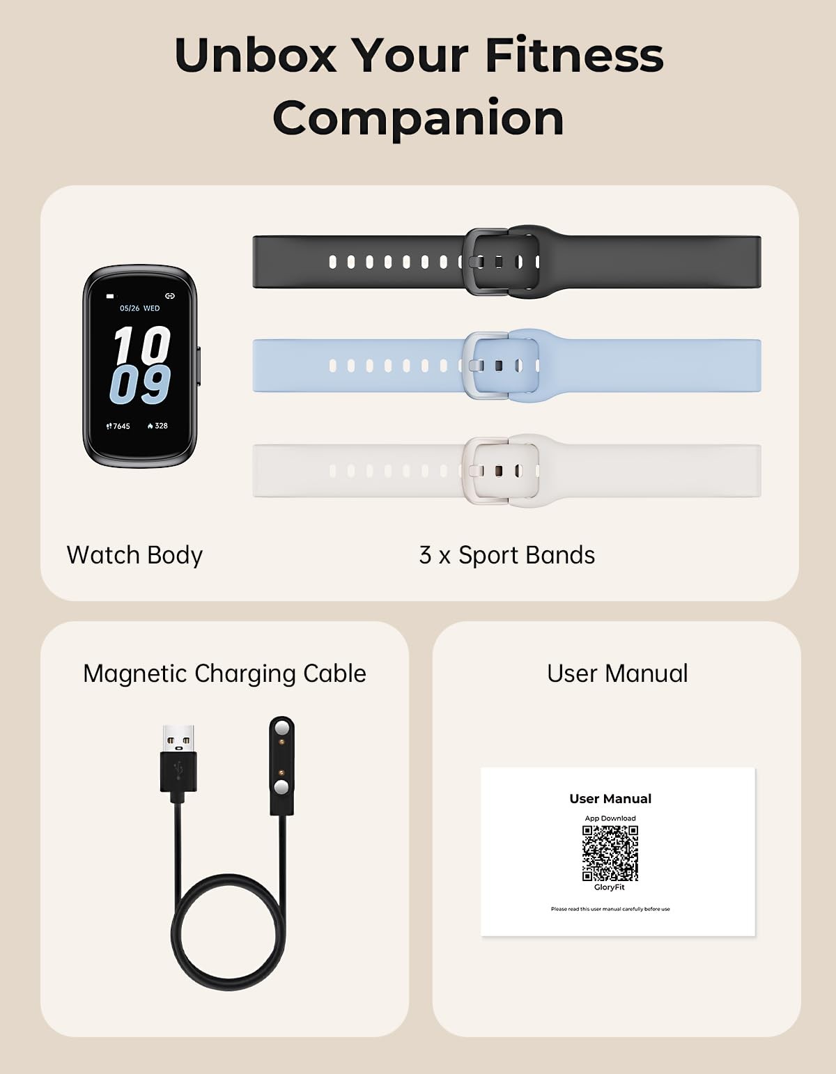 Fitness Tracker with 24/7 Heart Rate Monitor, Sleep Tracker – 3 ATM Waterproo…