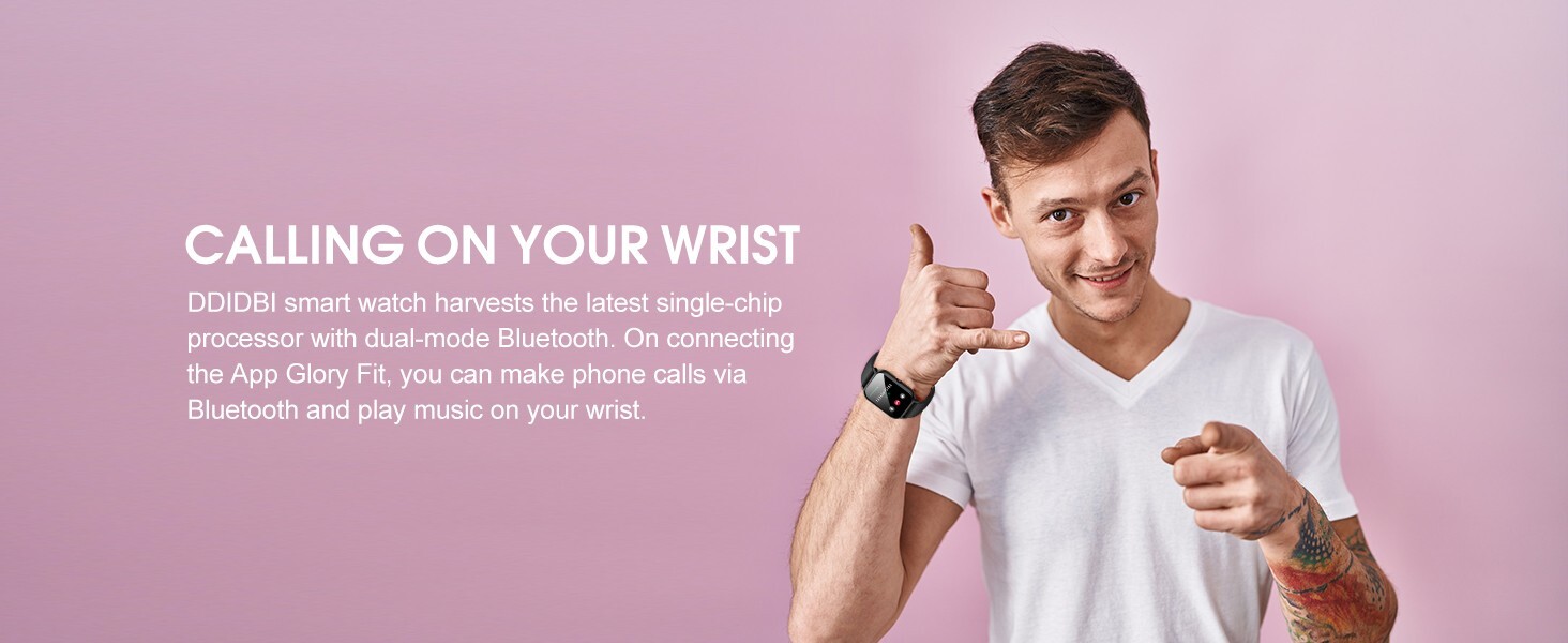Smart Watch Fitness Tracker with Dial Calls Speaker 1.85″ TFT-Touch Screen