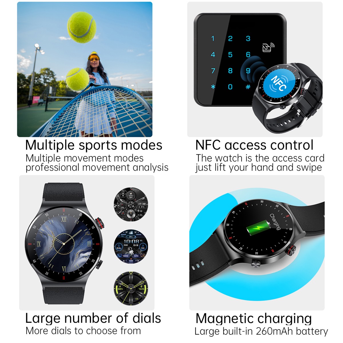 2025 Smart Watch Men Waterproof Smartwatch Bluetooth for iPhone Android Samsung※