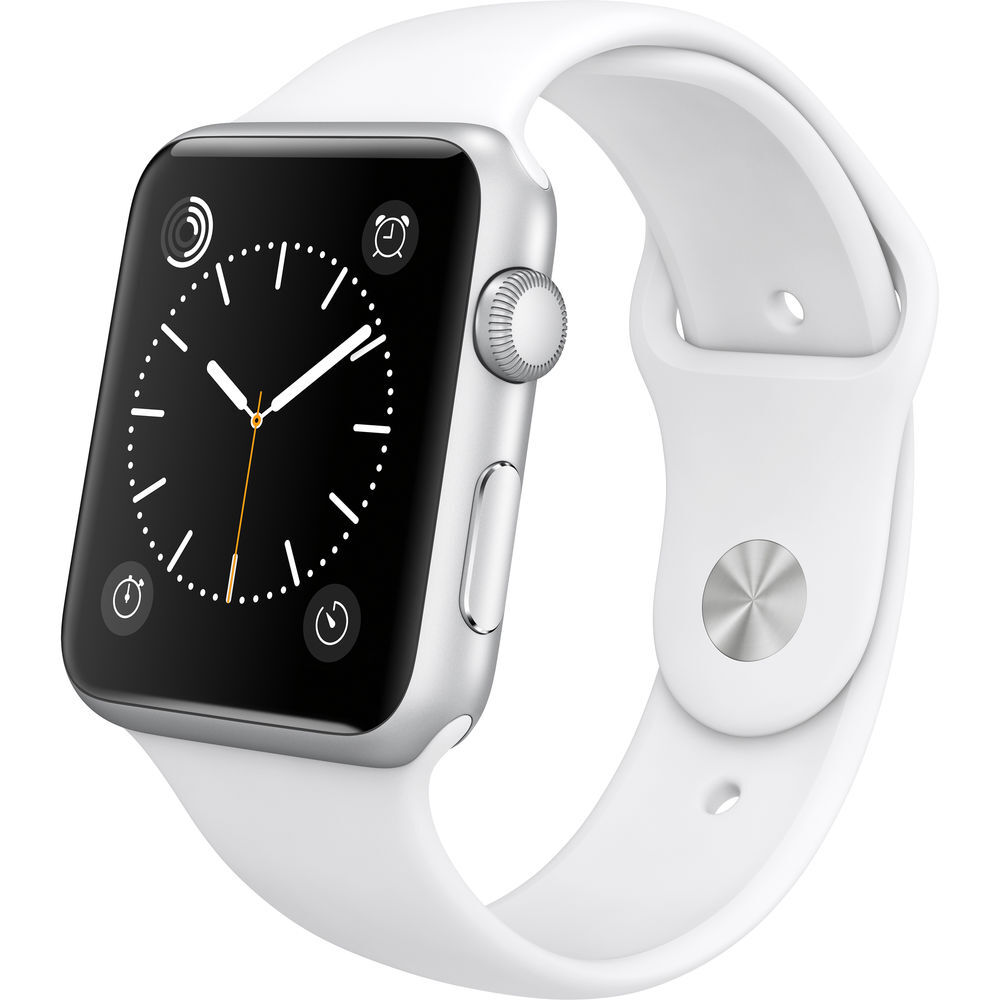 Apple Watch Sport 42mm Smartwatch (Silver Aluminum Case, White Sport Band)