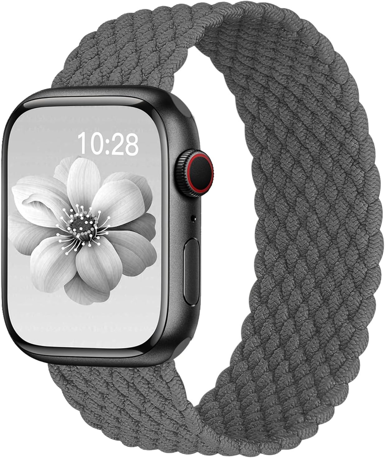Braided Solo Loop Strap Compatible with Apple Watch Series 7 44mm Stretchy Nylon