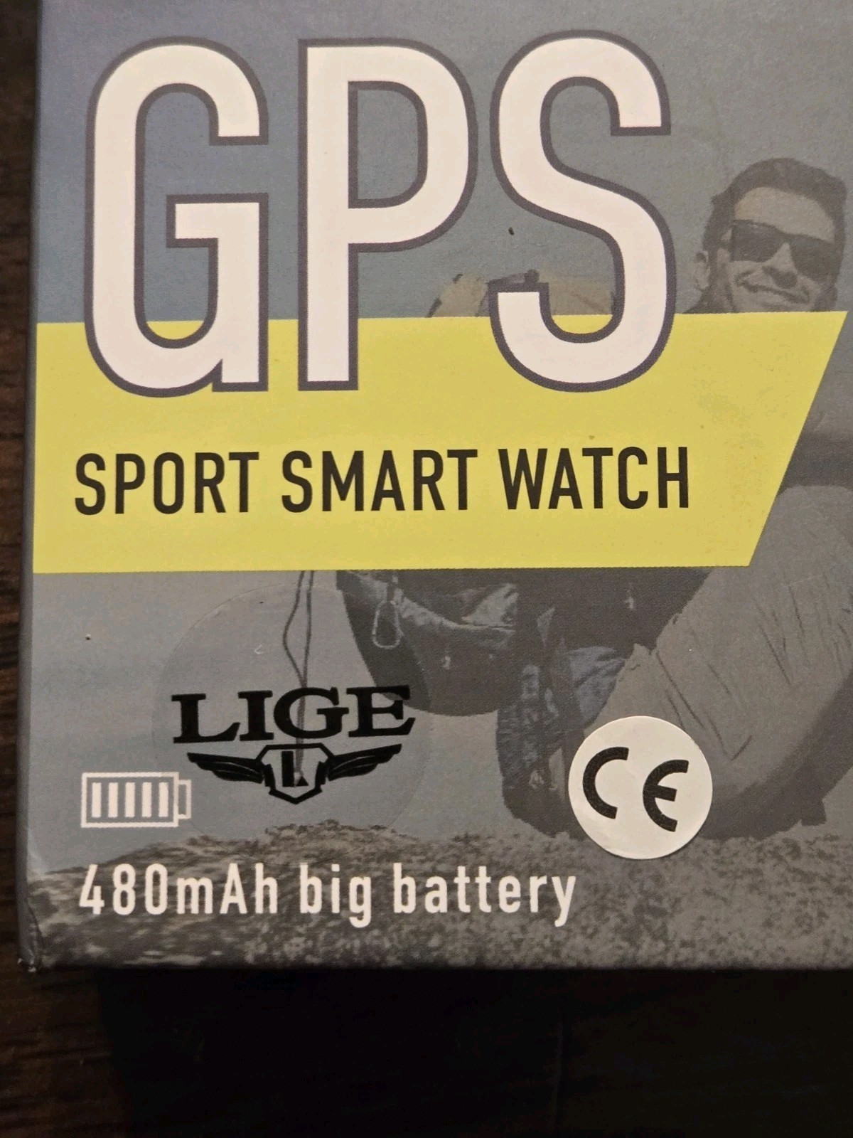 LIGE GPS Smart Watch Sports Fitness Call Reminder Heart Rate IP68 Waterproof (F)