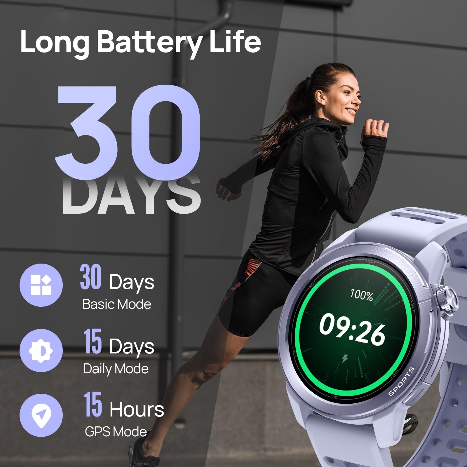 Mibro Gs Active2 Running Gps Smartwatch 46Mm Amoled Lightweight And 15-Day