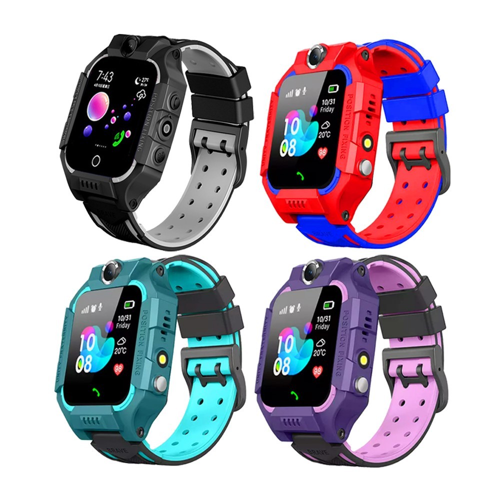 Kids Smart Watch Camera GPS Tracker SOS Call Phone Watches For Boys Girls Black