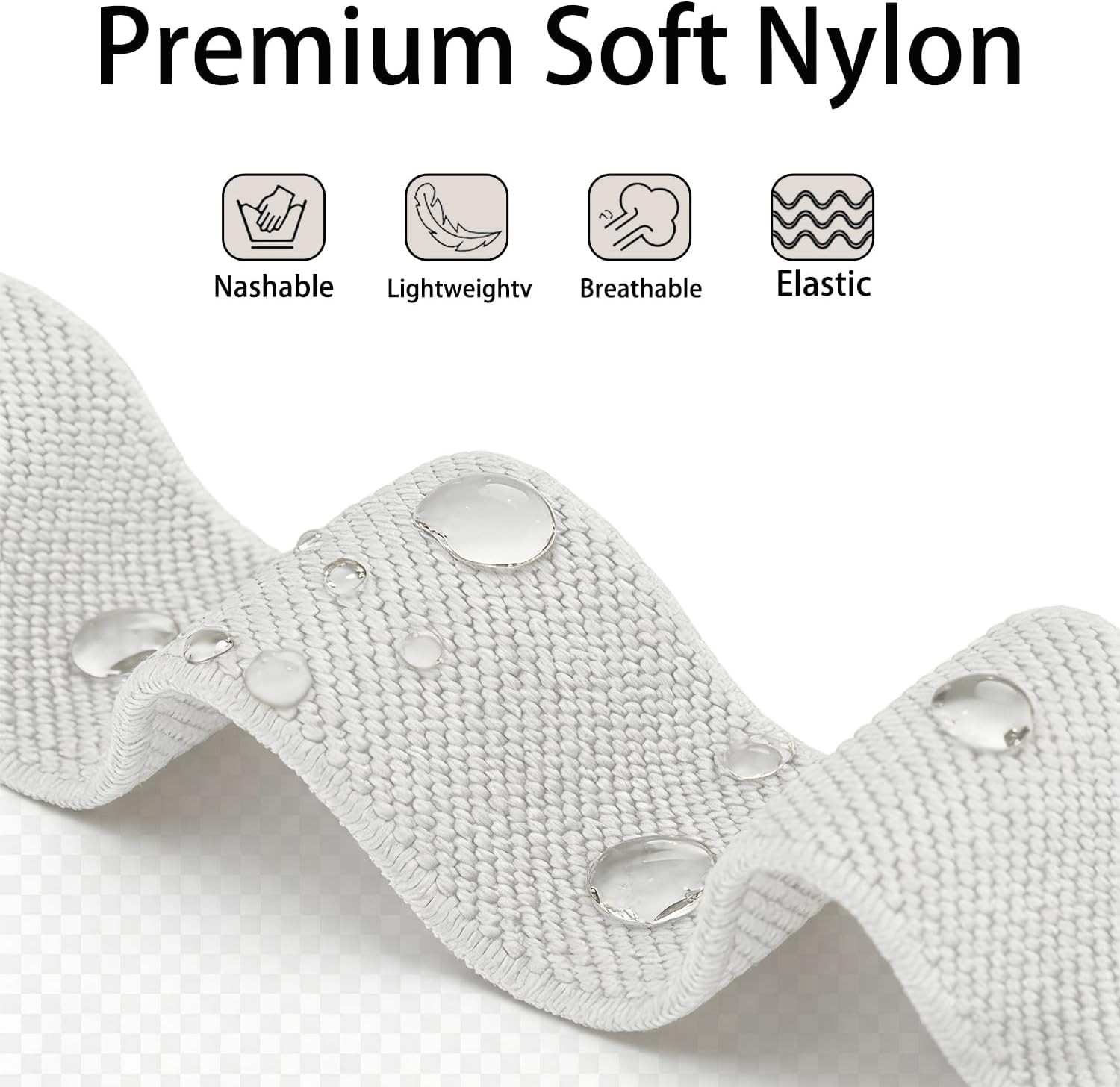 Nylon Strap Compatible with Galaxy 20mm Stretch Sports Unisex