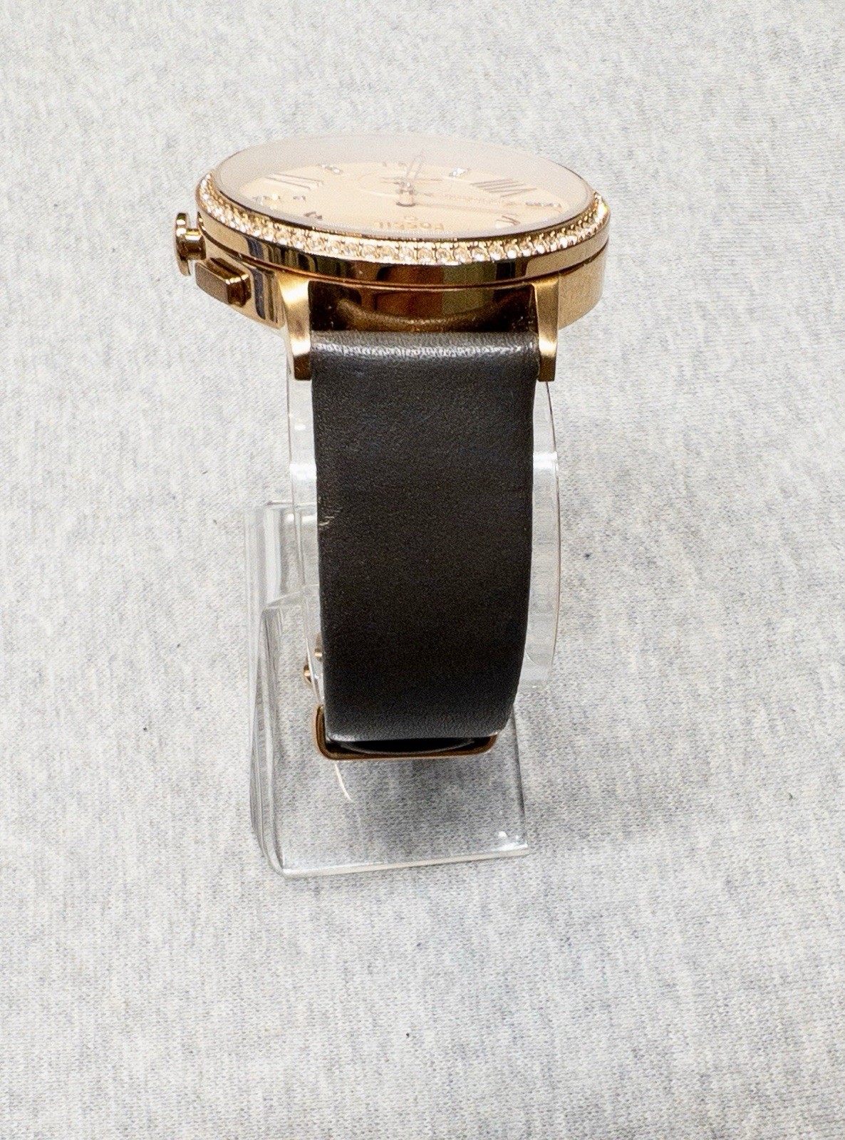 Fossil Q Gazer 41mm Rose Gold Case Hybrid Smart Watch New Coin Battery FTW1116
