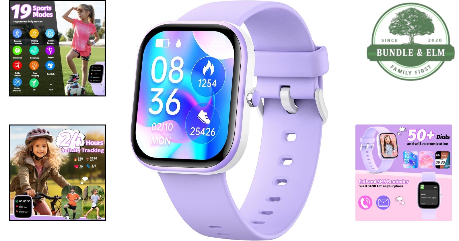 Smart Watch for Kids with Fitness Tracking, Waterproof Design, and Notifications