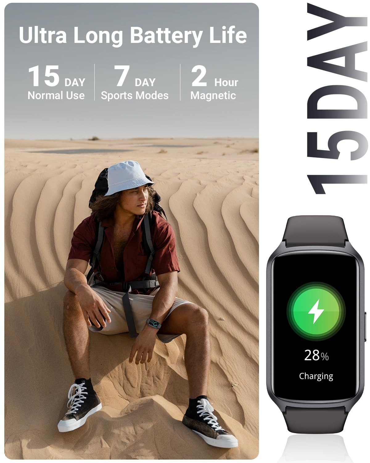 Health Fitness Tracker with 24/7 Heart Rate, Blood Oxygen, Blood Pressure, Sleep