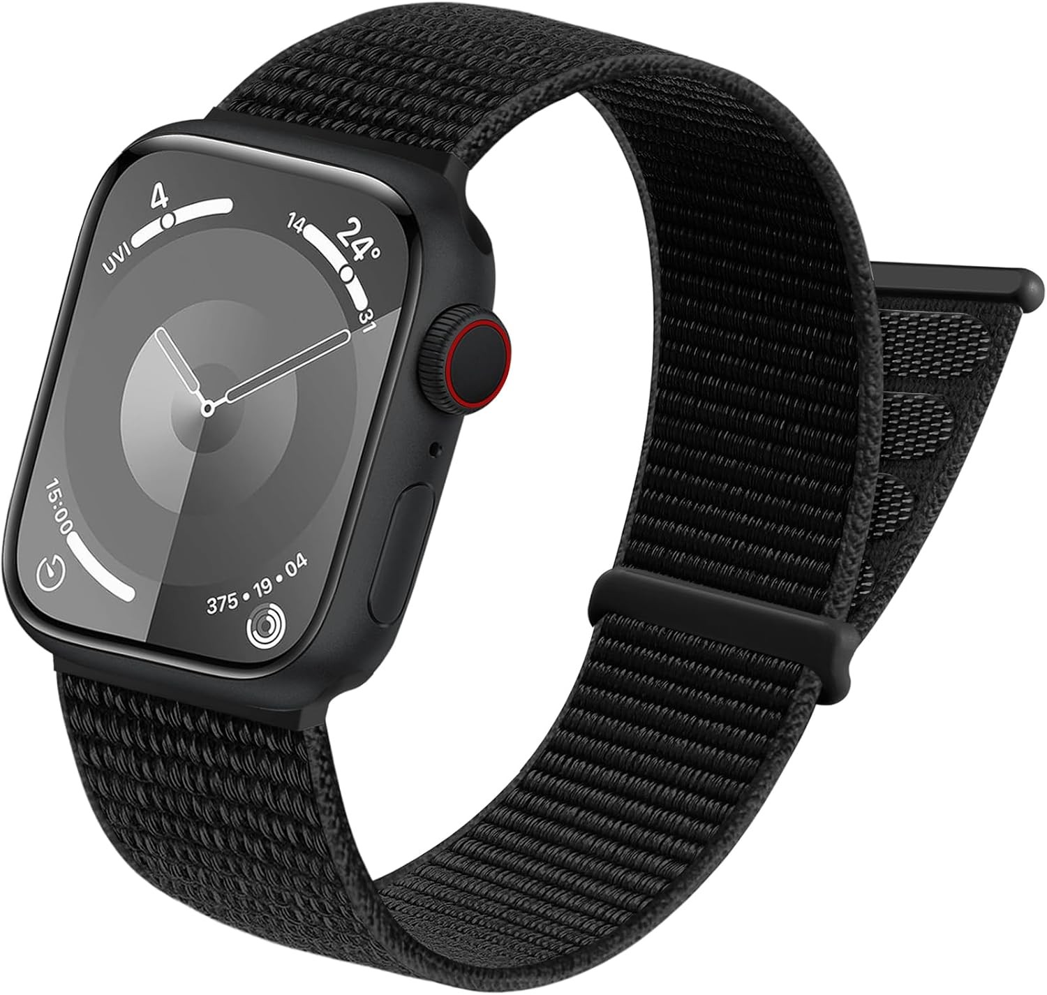 Stretch Adjustable Braided Nylon Strap Compatible with Apple Watch 44mm 45mm