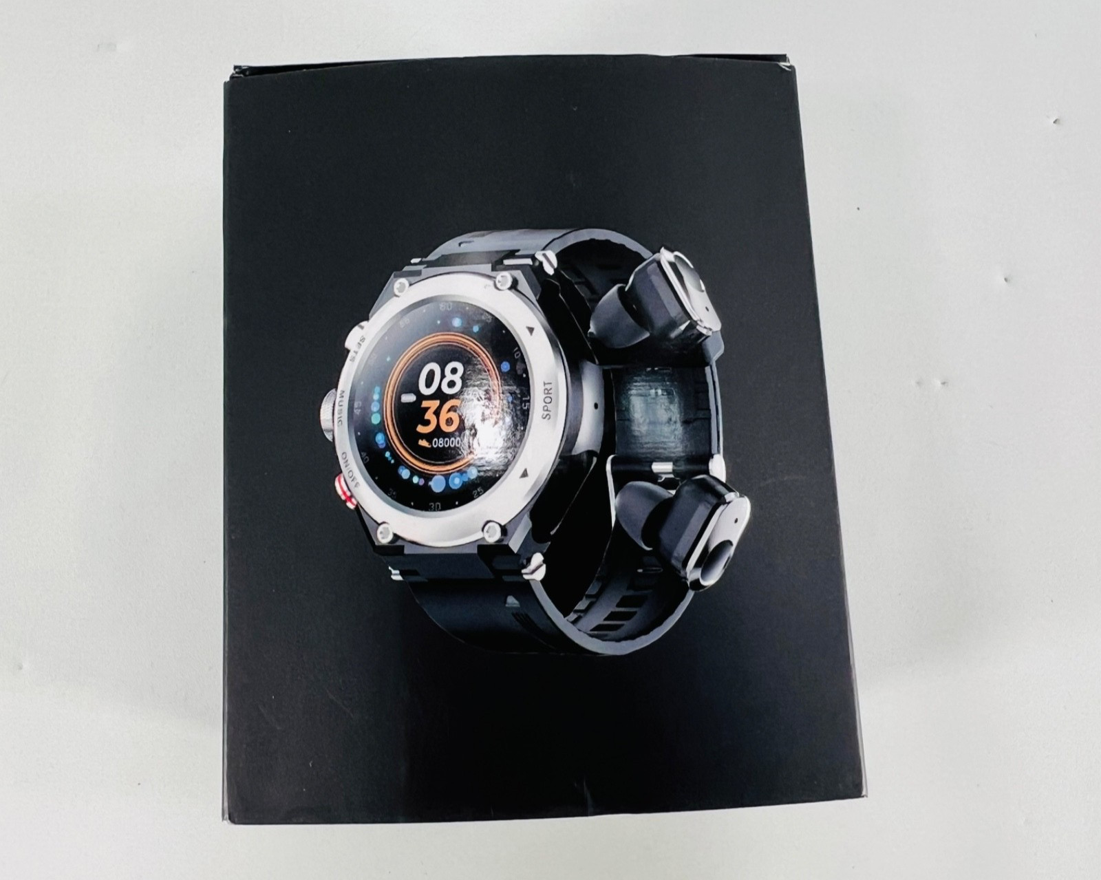 T92 SmartWatch Men’s 3 in 1 TWS Wireless Bluetooth Earbuds Waterproof Watch New!