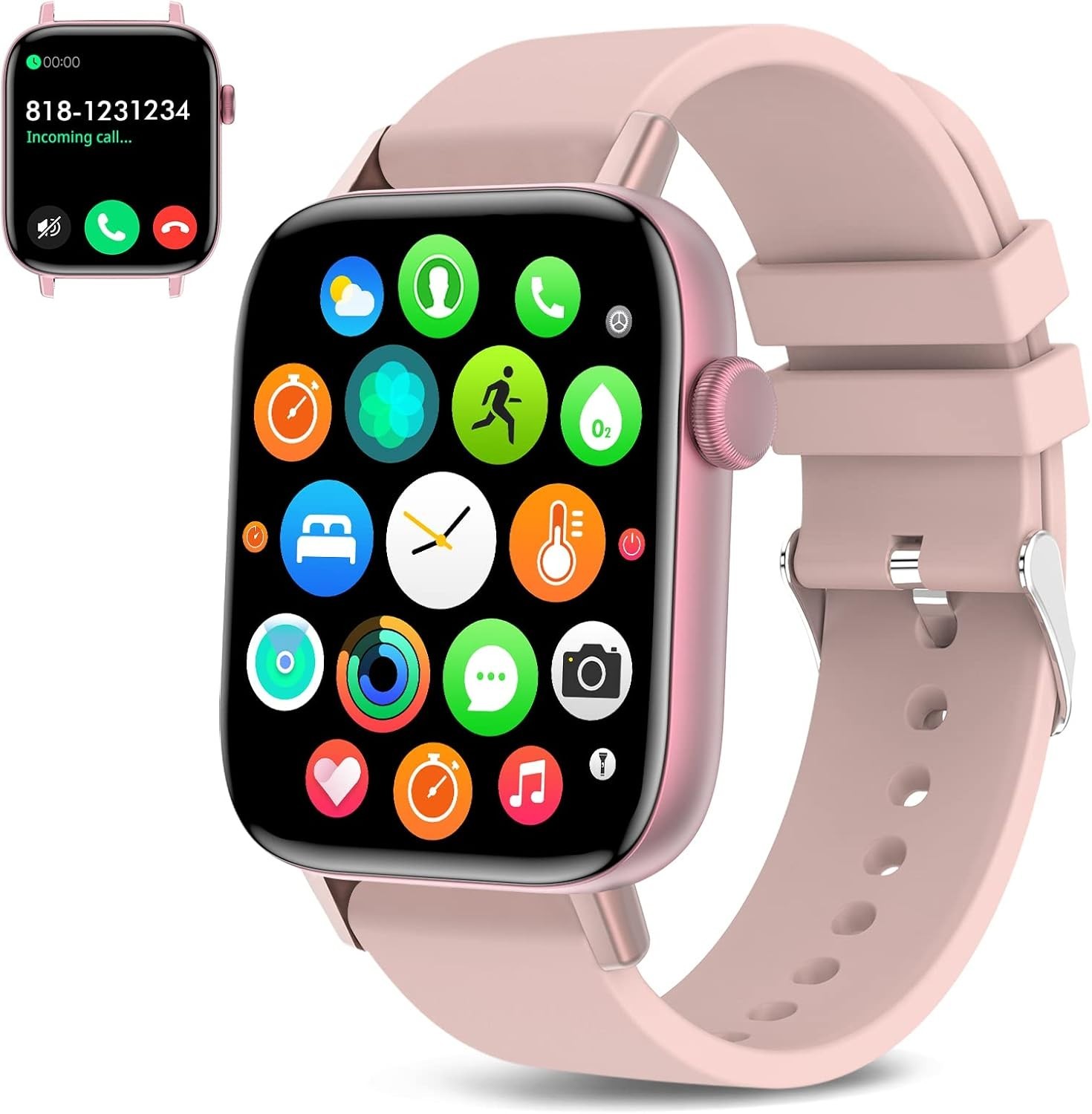 Multi-Functional 1.9” Smartwatch for Android/iOS with Call & Activity Tracking