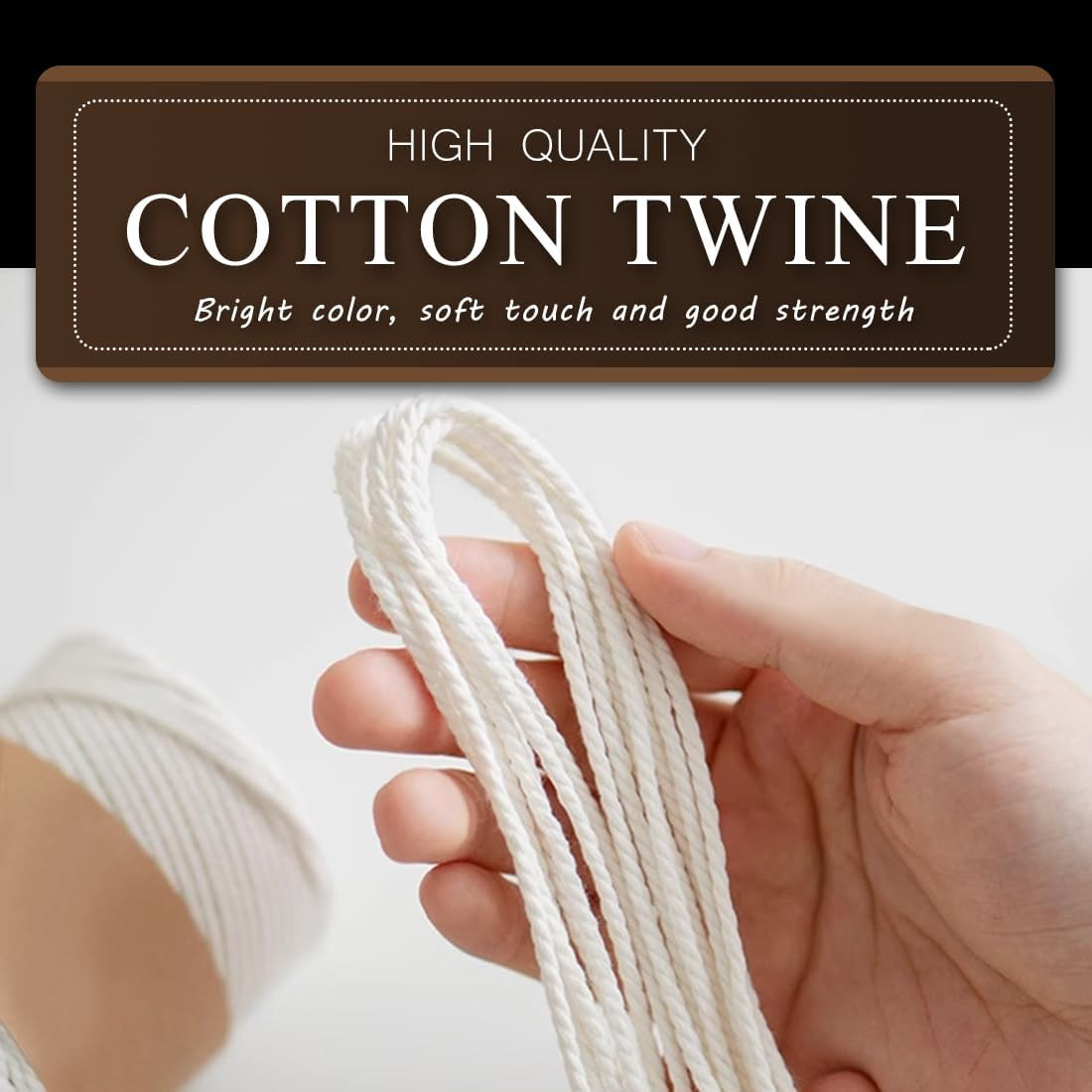 600 Feet 2Mm Cotton Butcher Twine String Soft Food Safe for Cooking Craft Baker
