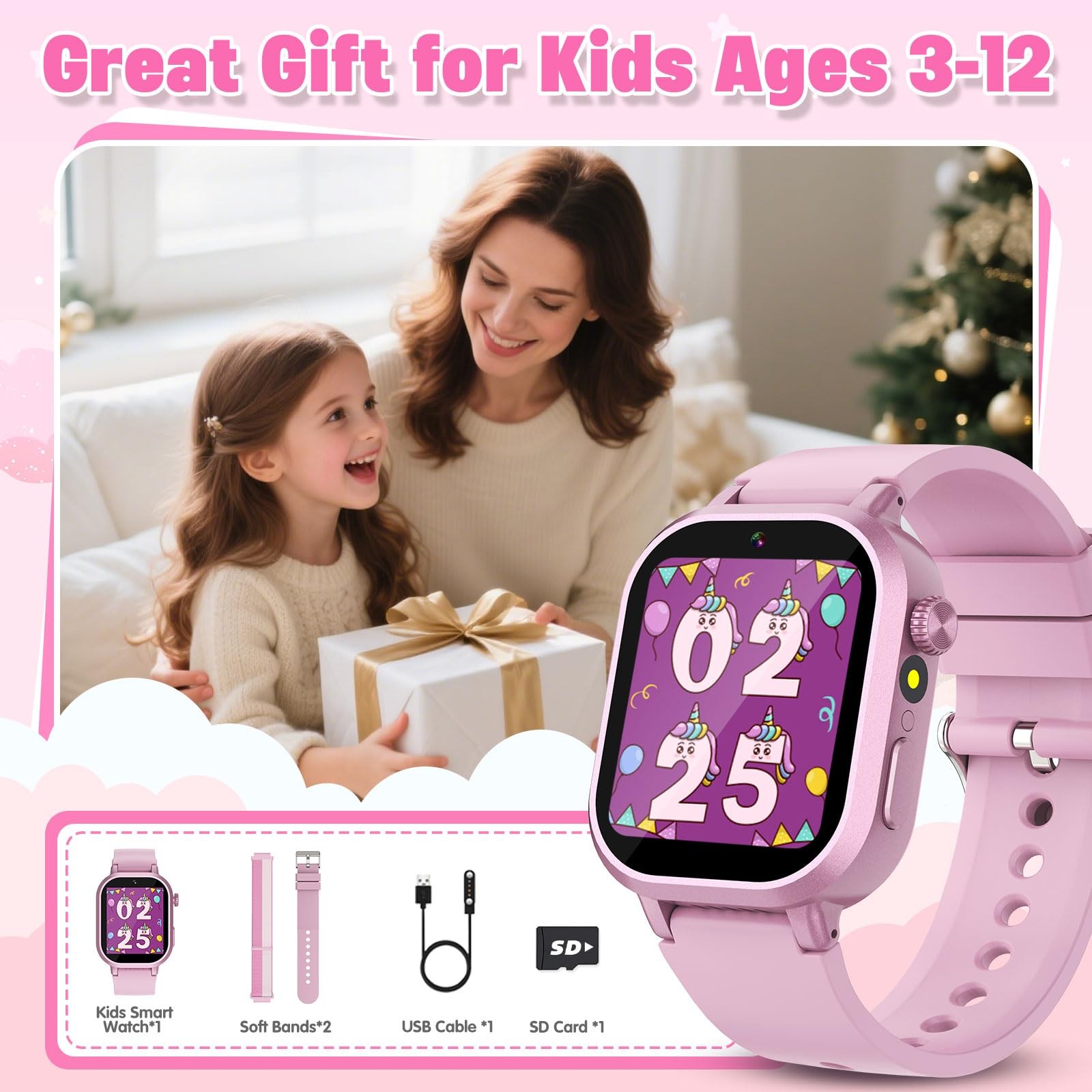 Waterproof Girls Gift Age 3-12 with 39 Game HD Touch Screen Music Player Vide…