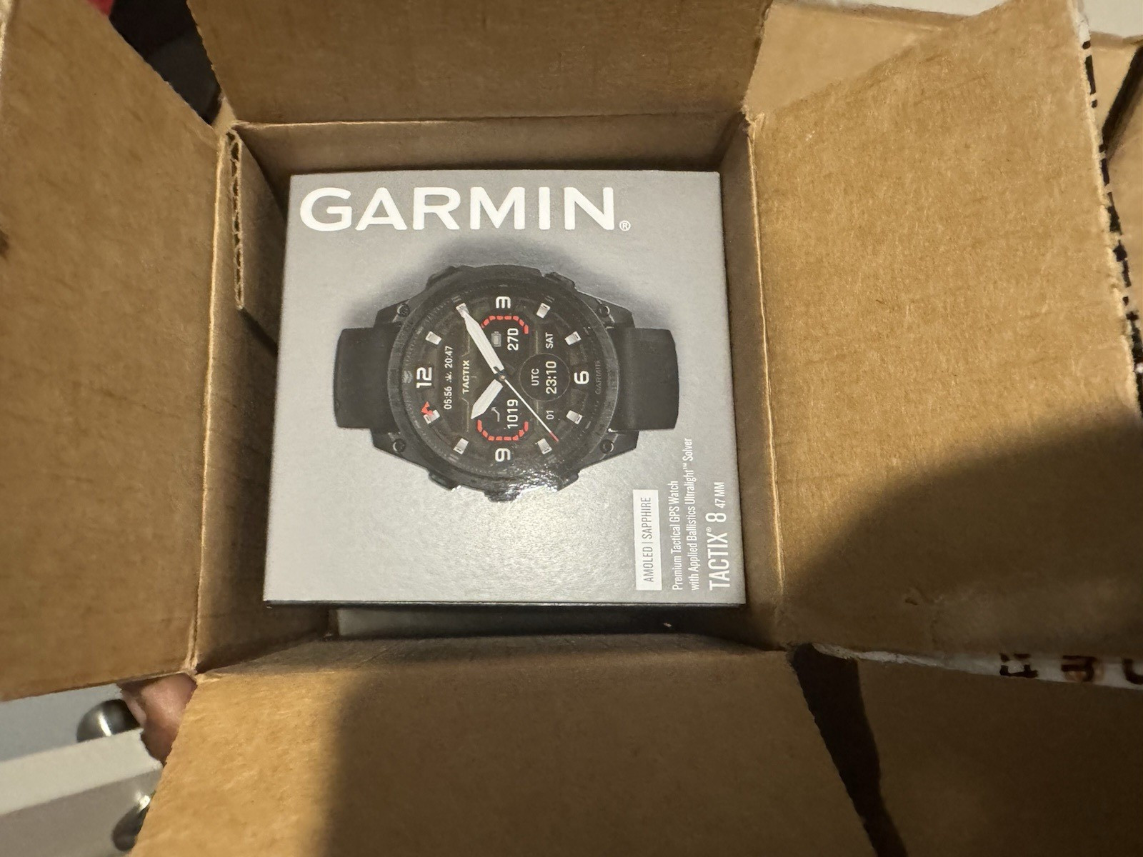 Garmin tactix 8 47mm AMOLED Sapphire GPS Smartwatch Black Silicone Android iOS