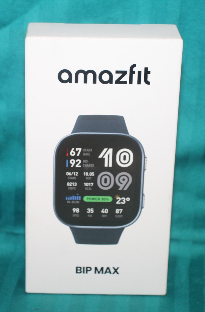 Amazfit Bip Max 50mm AMOLED Water Resistant Smartwatch Dark Blue A2568
