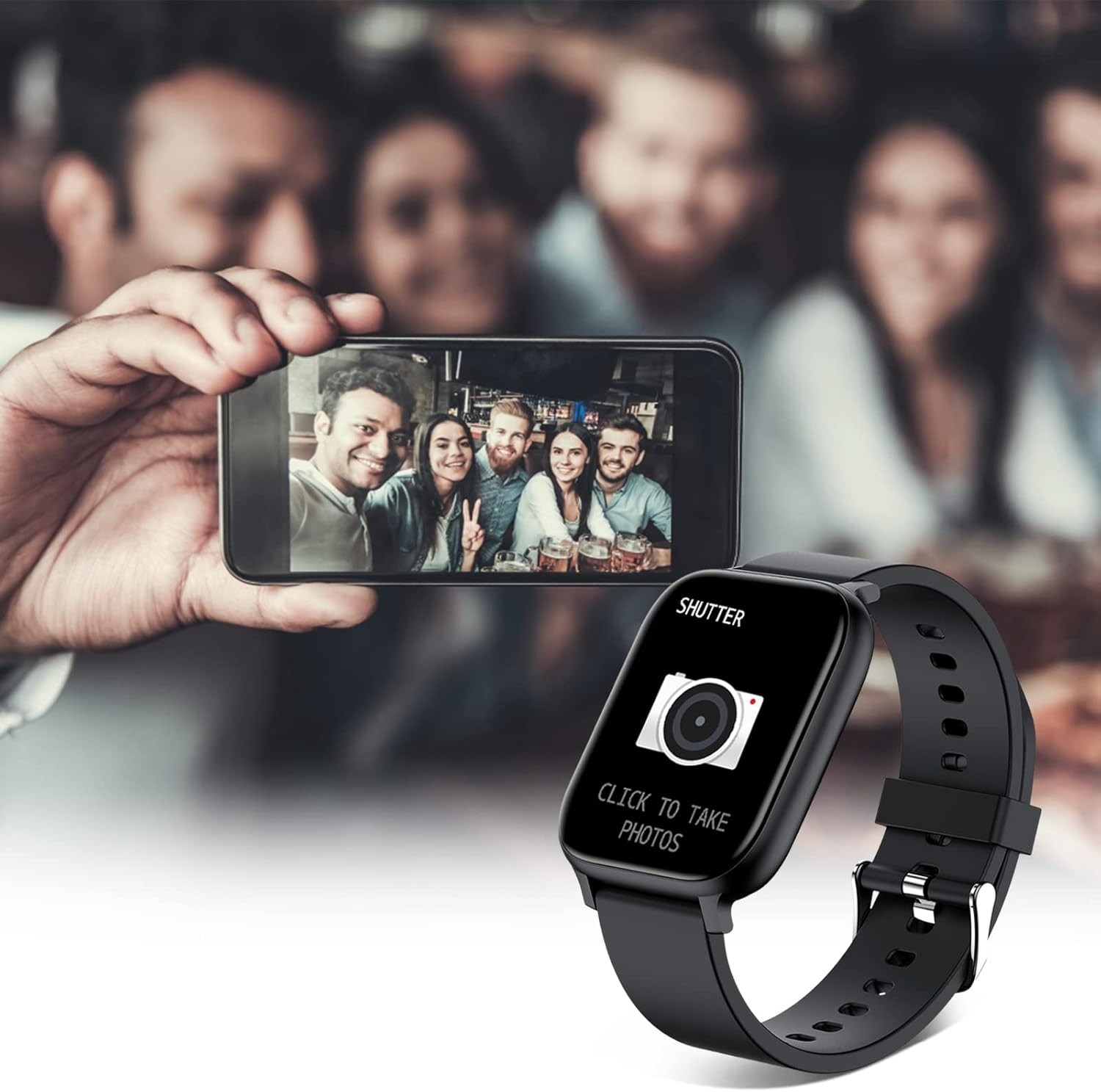 “Reloj Inteligente de Mujer Hombre para Iphone Apple Samsung Android y Bluetooth