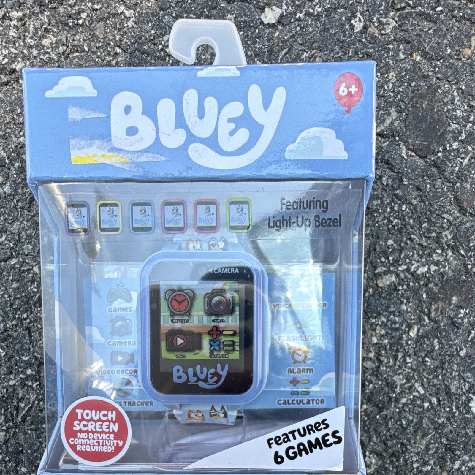 Bluey Smart Watch Kids Touchscreen Camera Video Recorder Games Alarm Blue