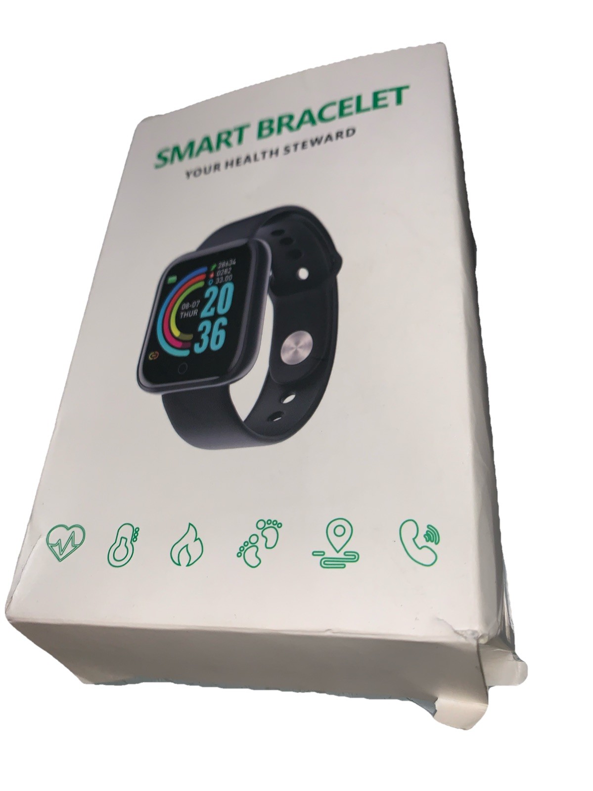 Smart Watch Black Health Checker Workout Step Counter Heart Rate Monitor Blue