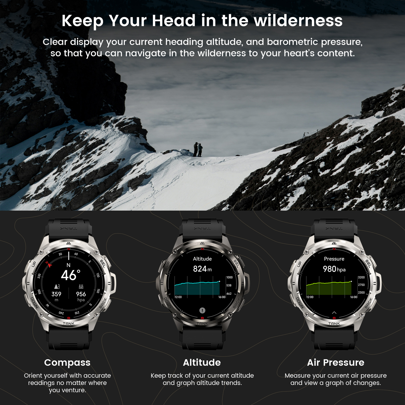 2024 KOSPET TANK T3 Ultra Smart Watch Men GPS Smart Watch With Magnetic Strap