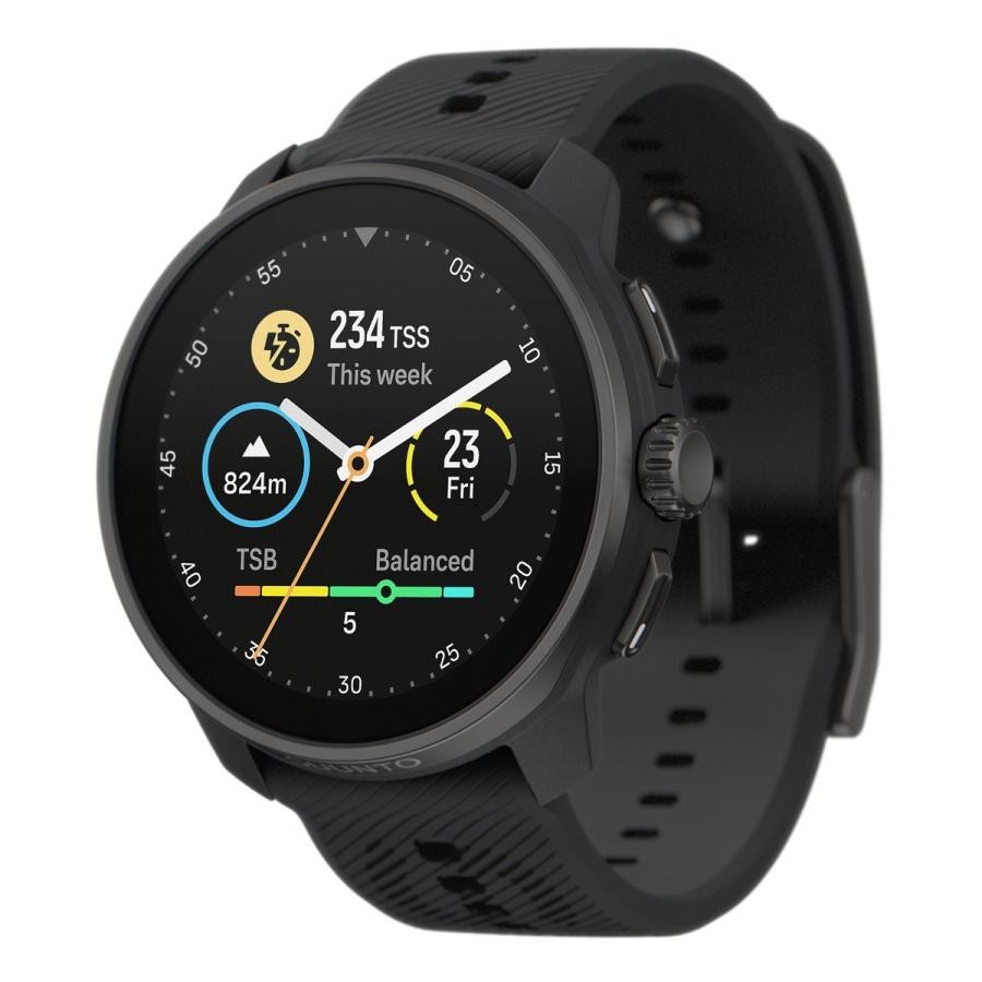 Suunto RACE S ALL BLACK 45mm Silicone Band GPS Smartwatch SS051093000 NEW