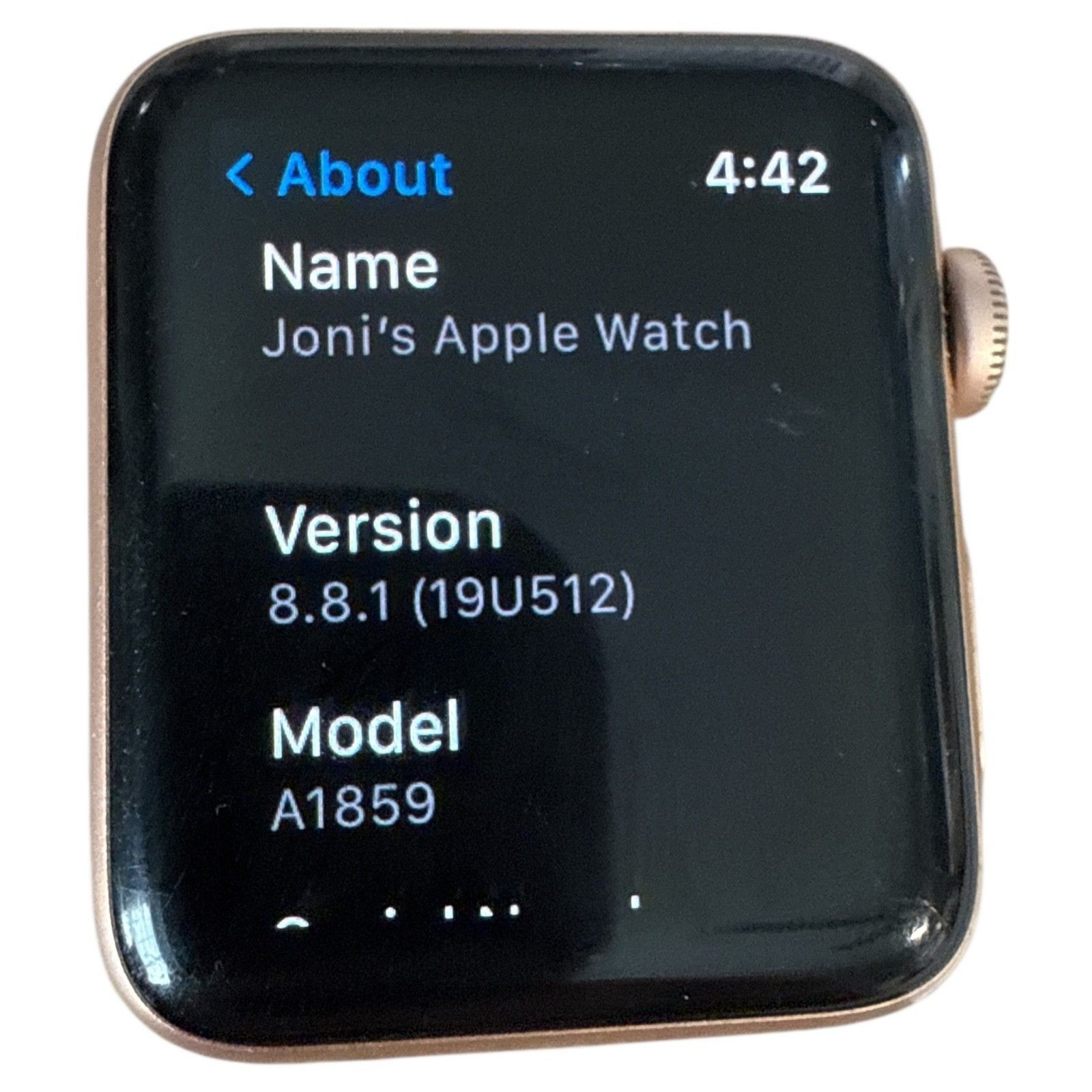 Apple Watch Series 3 42mm GPS A1859 Rose Gold w/ & Band Reset Ready