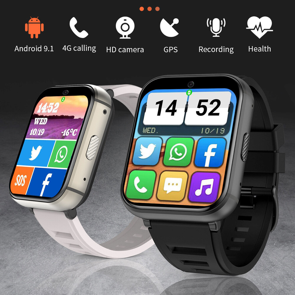 4G Android Smart Watch 16G/64G Bluetooth GPS WiFi Video Camera for Men Women