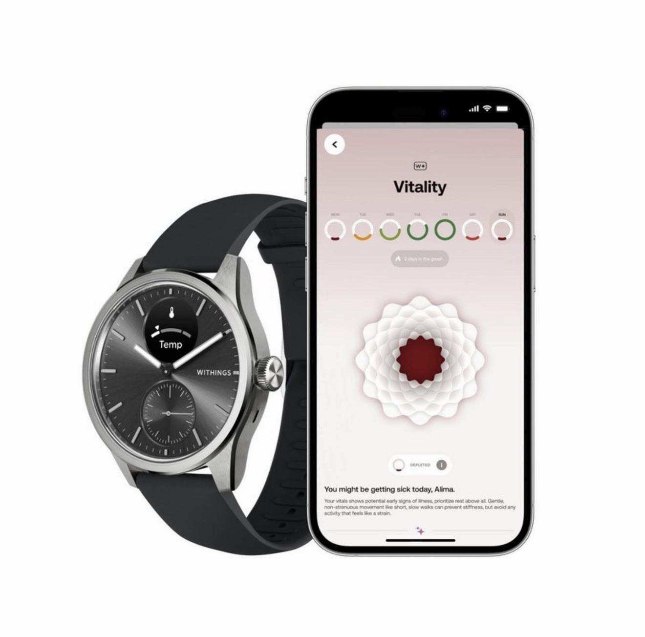 Withings ScanWatch 2 – Heart Health Hybrid Smartwatch – 42mm – Black/Silver NEW