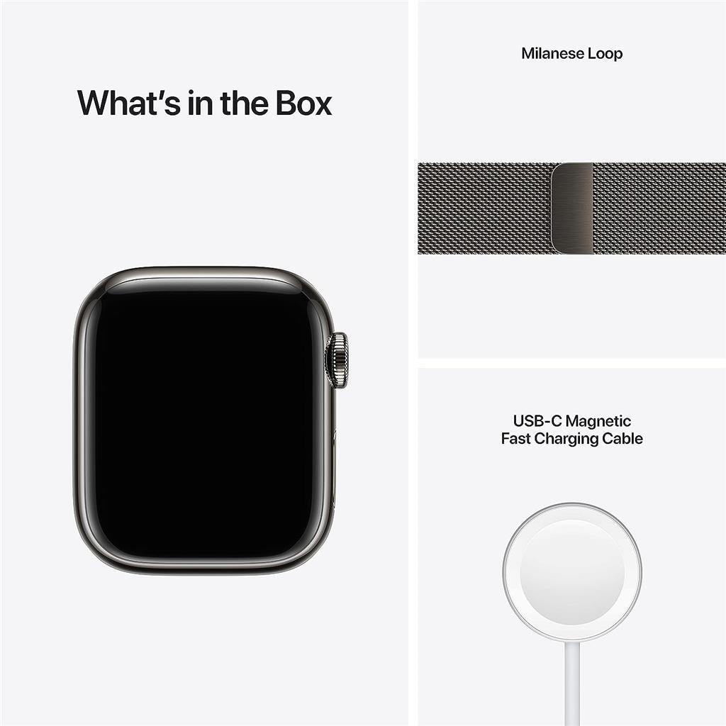Apple Watch Series 7 Graphite Stainless Steel (GPS + Cellular) 41mm *New, Sealed