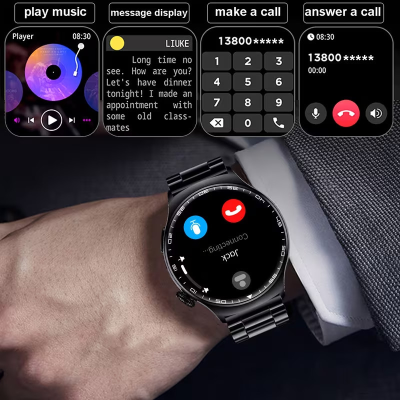 Smart Watch, Bluetooth Call Fitness Tracker, IP68 Waterproof, for Android iPhone