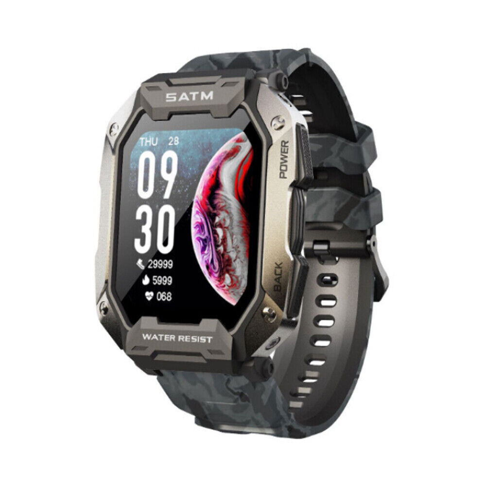 C20 Camo Three-proof Sports Smartwatch – Rugged Outdoor Use