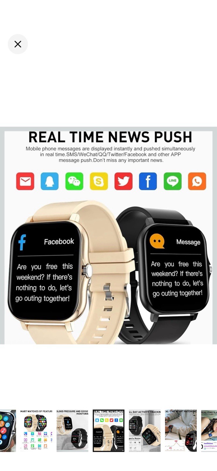 🆕Smart Watch Touchscreen, Sports Health, Fitness, Sleep Tracker, Timer, Fitness