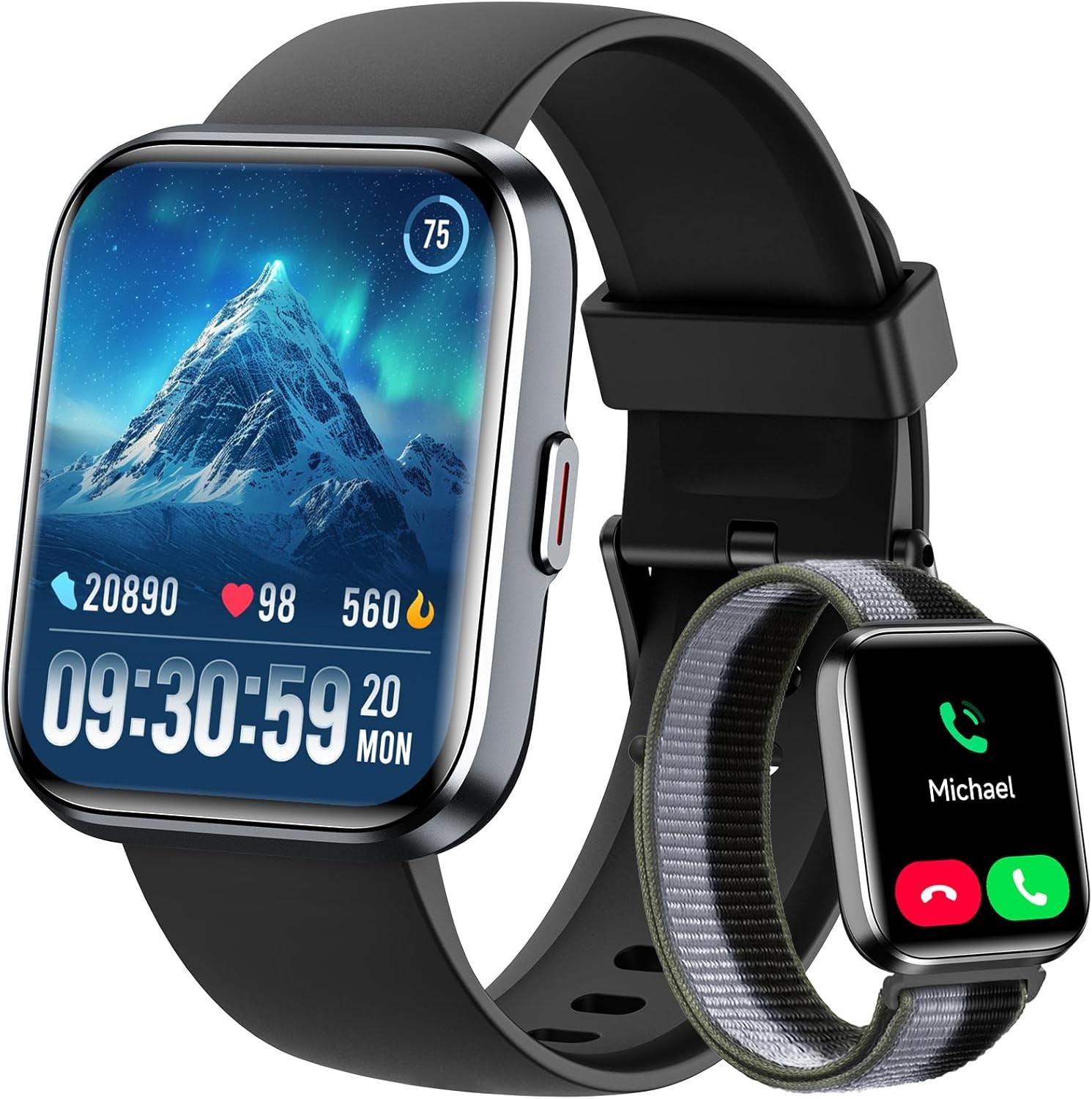 Smart Watch for Men Women, 1.8″ Fitness Tracker for Android & iPhone, Answer/Mak