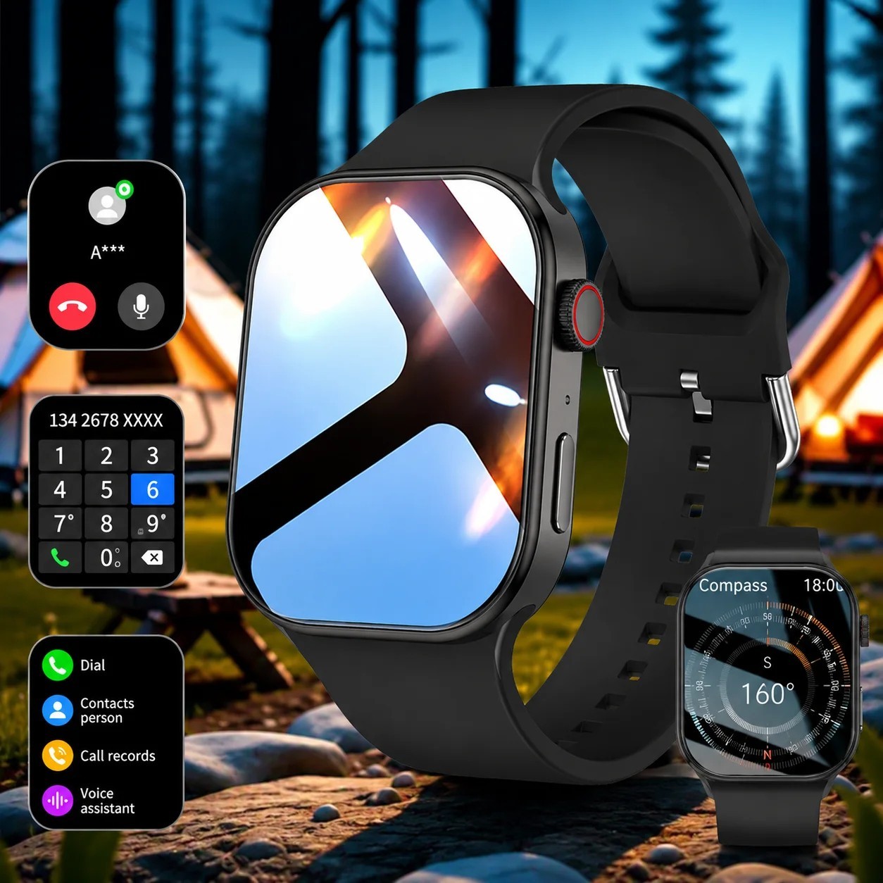 New Full-Touch High-Definition Men’S and Women’S Sports Smartwatch Features Wire