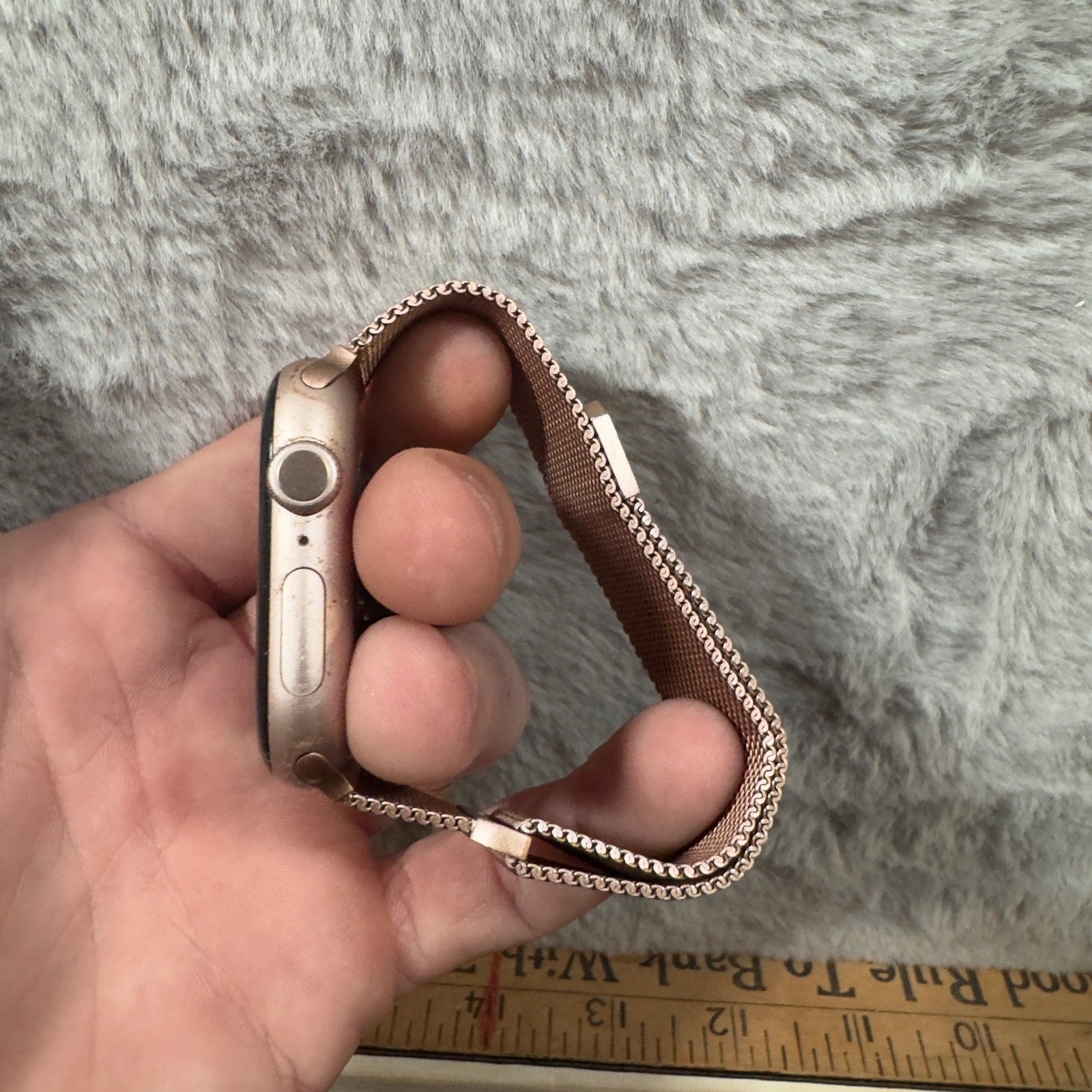 Apple Watch Series 10 46mm Rose Gold Aluminum GPS Milanese Loop 100% Battery