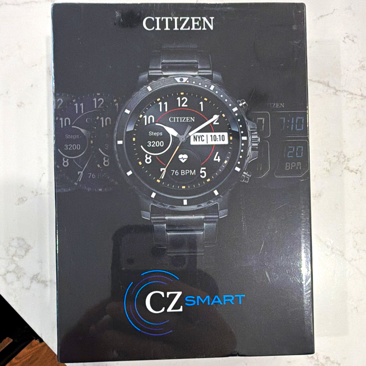 Citizen CZ Smart MX0007-59X 44mm Black Stainless Wear OS HR 8GB Android/iOS