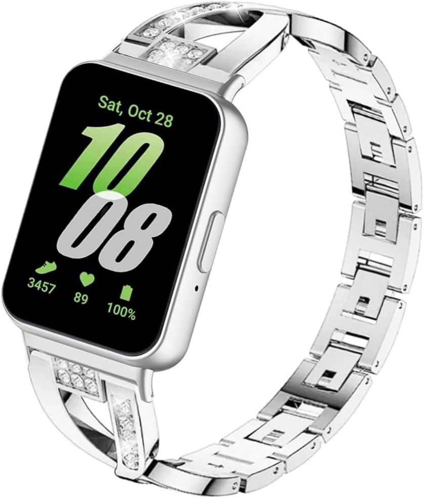 Metal Strap Compatible with Samsung Galaxy Fit 3 [No Gap]
