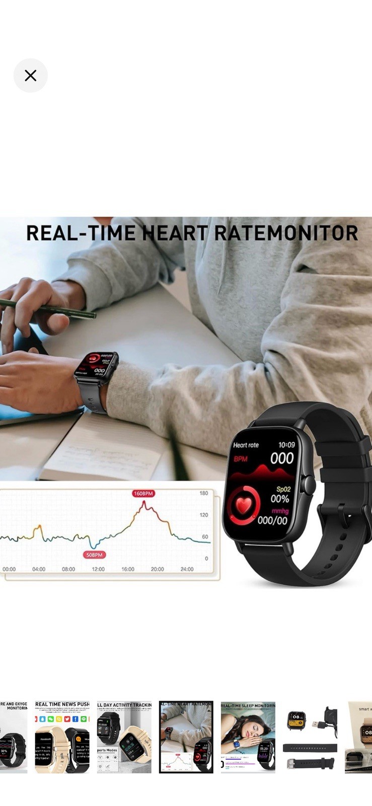 🆕Smart Watch Touchscreen, Sports Health, Fitness, Sleep Tracker, Timer, Fitness