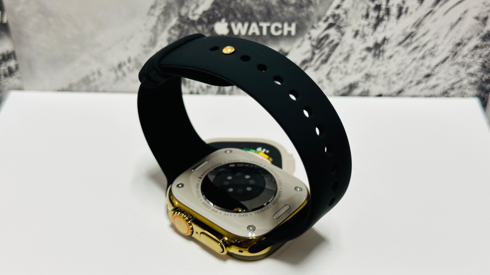 Custom Anodized 49MM GOLD Apple Watch ULTRA 2 Titanium Black Band Gold Plated Pi