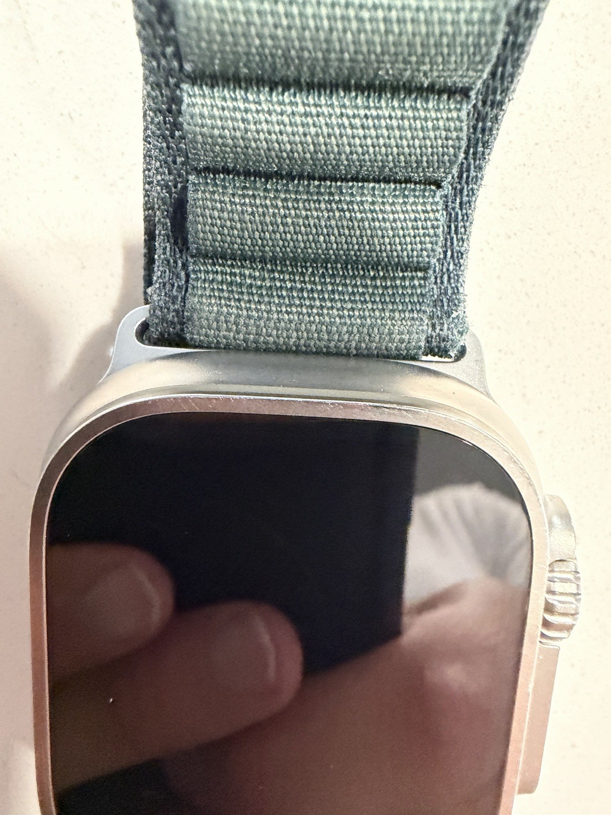 Apple Watch Ultra 1 used Green Alpine Band Milanese Loop 49mm