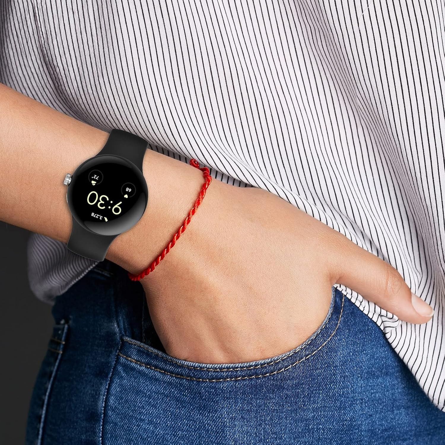 Soft Colorful Silicone Strap Compatible with Google Pixel Watch 4 41mm
