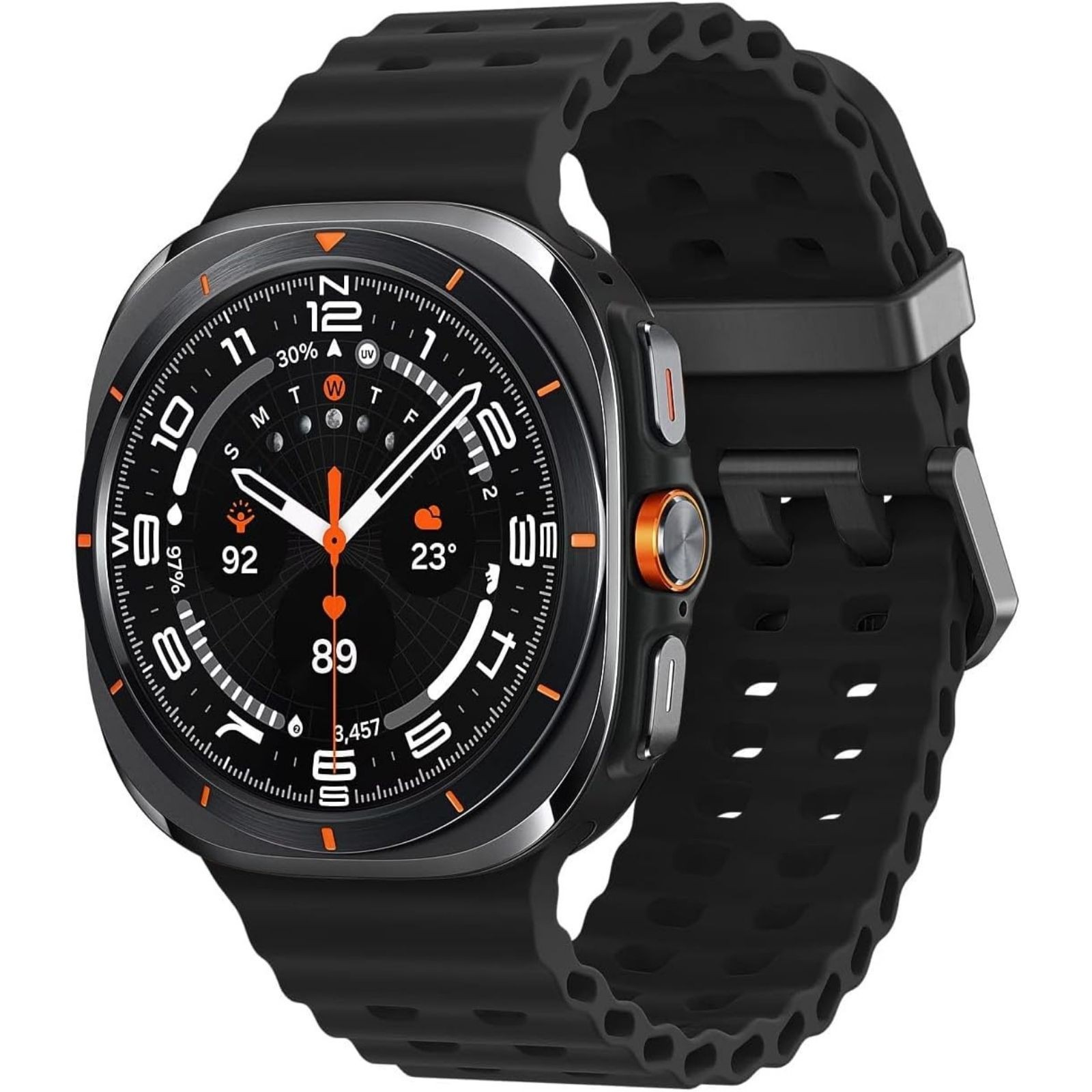 Soft Silicone Strap Band Compatible with Samsung Galaxy Watch Ultra 47mm,Black