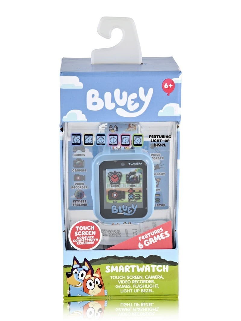 Bluey iTime Touchscreen Children’s Smart Watch with Silicone Strap and Blue Case