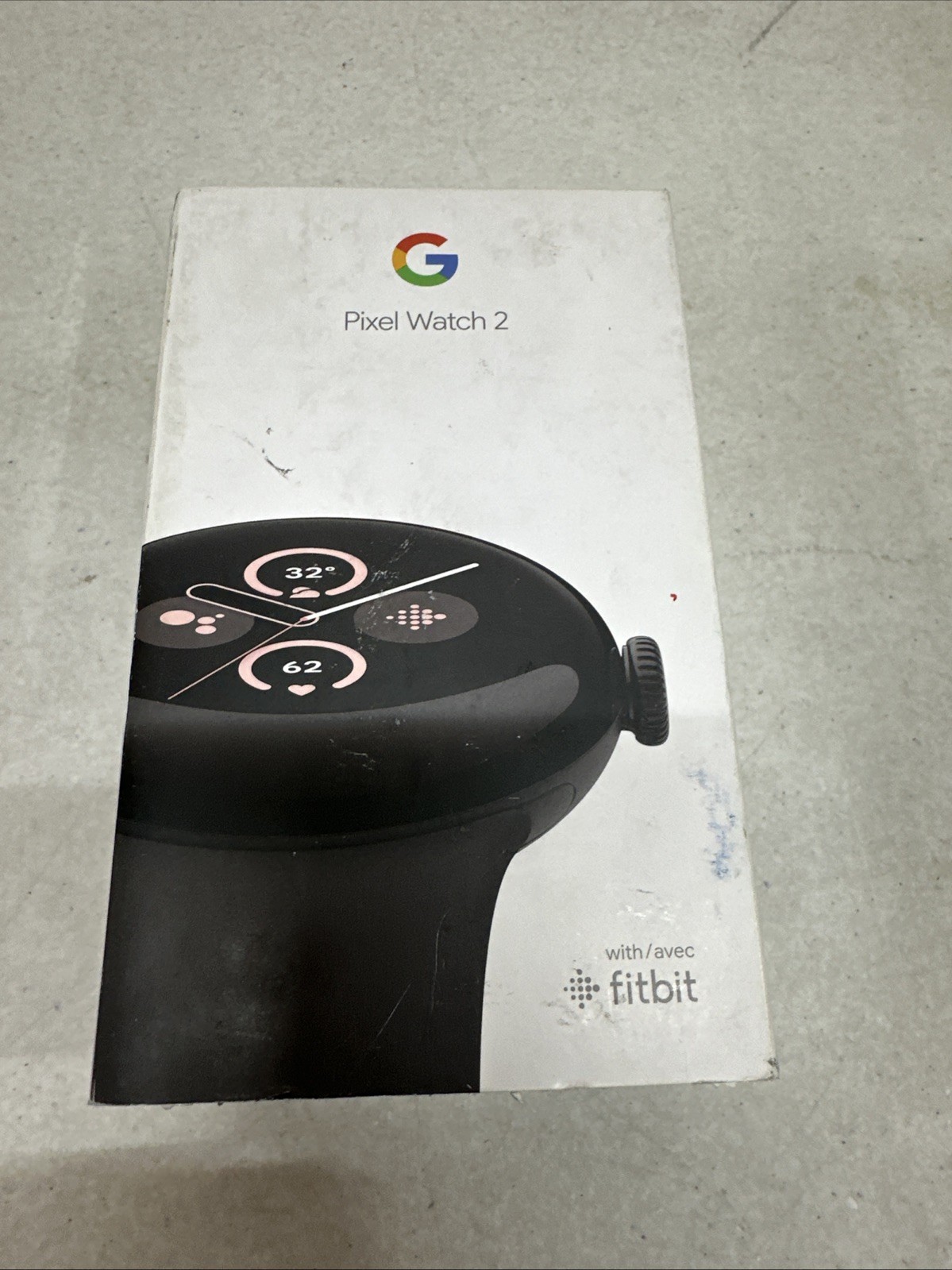 Google Pixel Watch 2 41mm Matte Black Aluminum Case with Obsidian Black Silicone