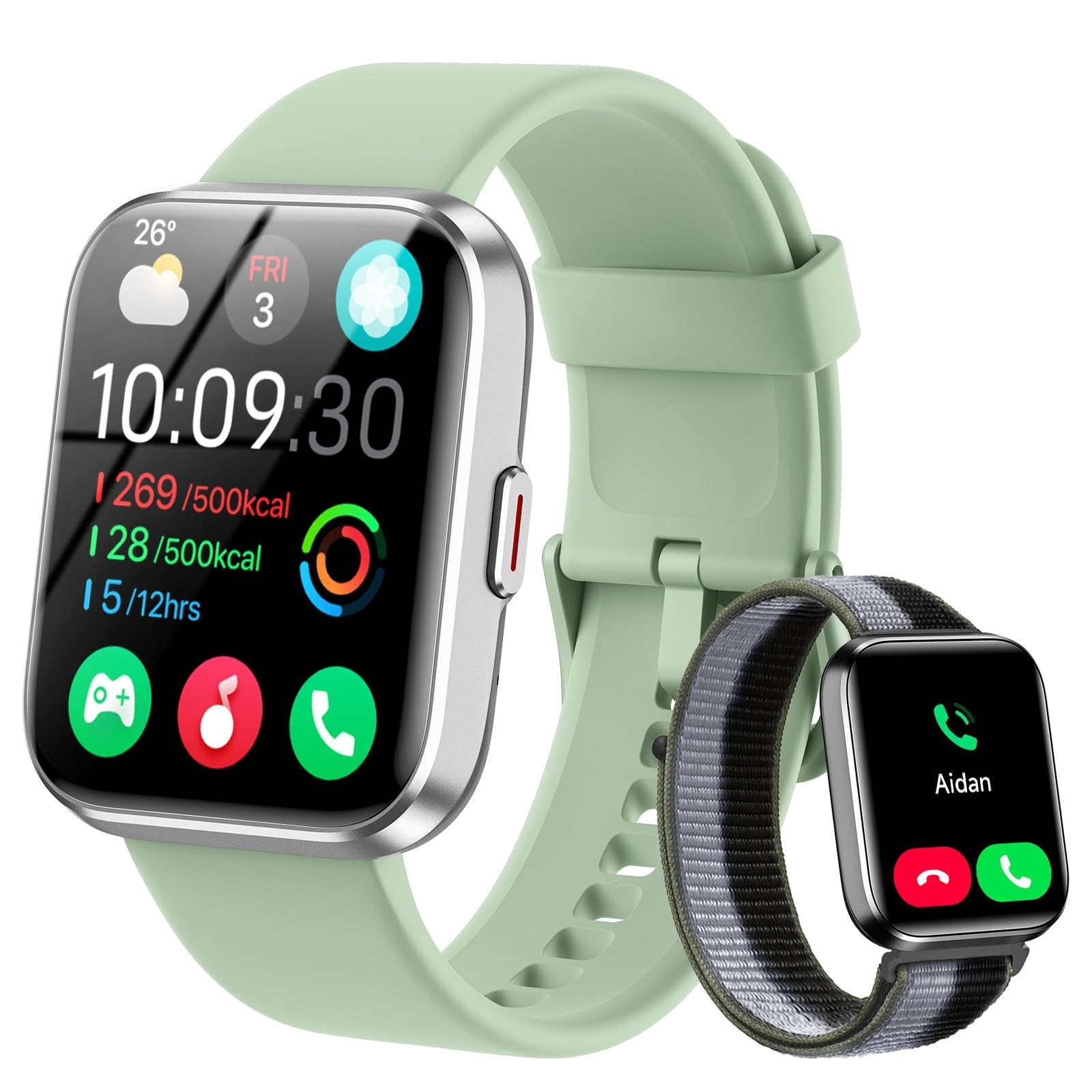 1.83” HD Smart Watch for Men & Women – Bluetooth Calls, Heart Rate Monitor, 120+