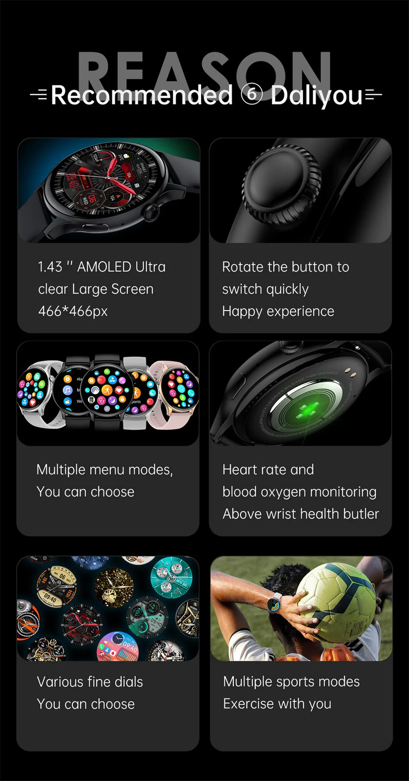 True AMOLED Smart Watch Ladies Screen 466*466 HD Calling Smartwatch For Xiaomi