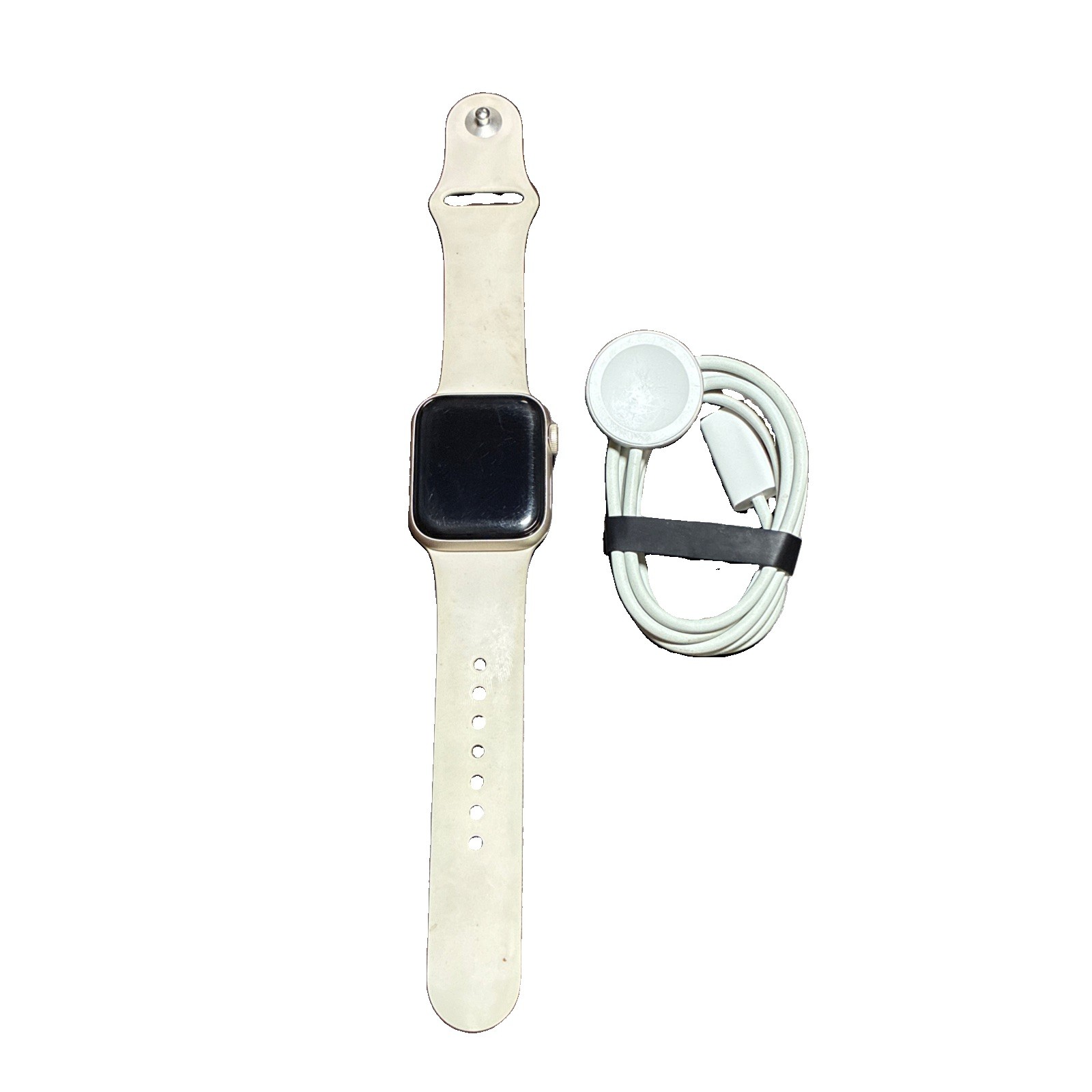 Apple Watch SE 2nd Gen GPS 40mm Starlight Aluminum Sport Band MR9U3LL/A
